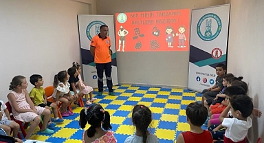 MİNİK ÖĞRENCİLERE AFET EĞİTİMİ VERİLDİ