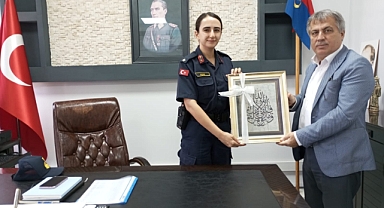BAŞKAN ALHAN'DAN YENİ JANDARMA KOMUTANINA ZİYARET