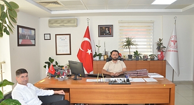 Şeran Başhekim Mahmut Ali Osman Eryılmaz'ı Ziyaret Etti