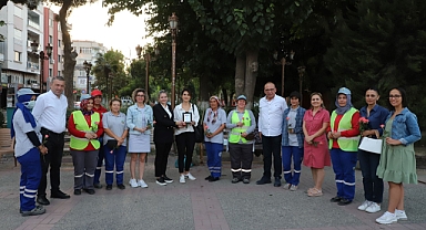 Başkan Çetin Akın'dan Haftanın İlk Mesai Gününde Kadın Personele Ziyaret