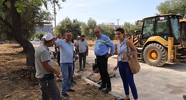 Başkan Çetin Akın yol çalışmalarını inceledi