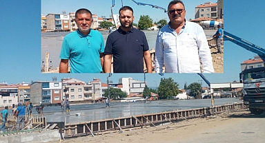 Turgutlu'da Bir İlk Tek Seferde 4 Bin Metre Kare Tabliye Beton Atılıyor