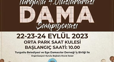 Turgutlu’da Dama Şampiyonası 22-23-24 Eylül’de