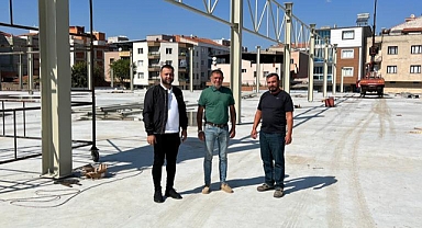 Başkan Daşkan Yapımı Devam Eden Cuma Pazarını Ziyaret Etti