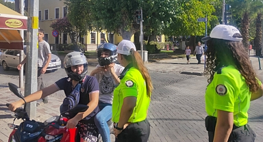 Turgutlu'da motosiklet sürücülerine sıkı denetim!