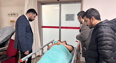 Cumhur İttifakı , kaza geçiren işçileri ziyaret etti