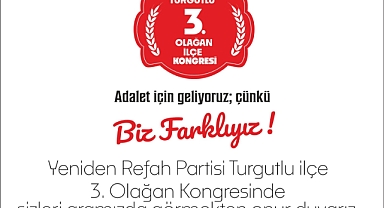 YENİDEN REFAH PARTİSİ TURGUTLU KONGRESİNE DAVET
