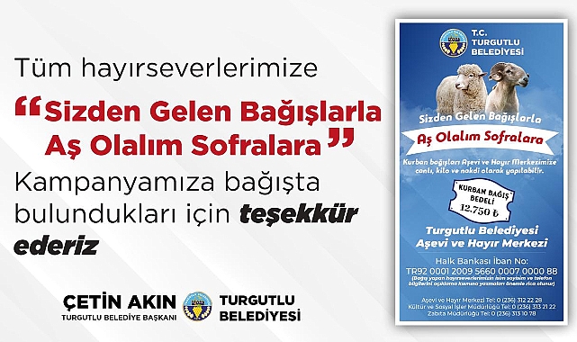 Turgutlu Belediyesinin Kampanyasına Rekor Bağış: 13 Ton 700 Kilogram Kurban Eti İhtiyaç Sahiplerine Ulaştırılacak