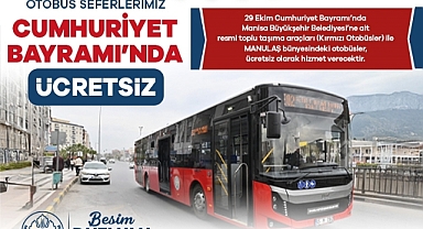 29 Ekim'de Ulaşım Ücretsiz Olacak