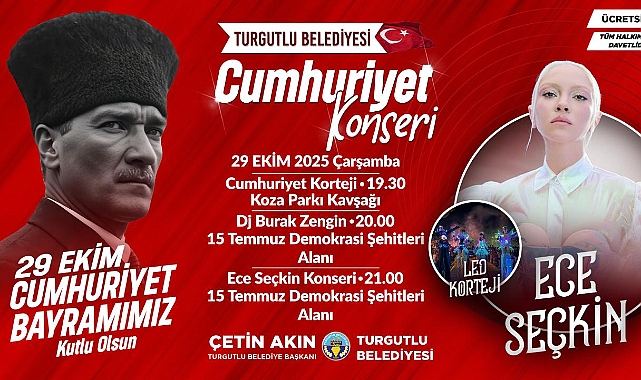 Turgutlu’da Cumhuriyet Şöleni Yaşanacak