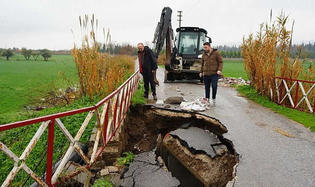 Başkan Çetin Akın’dan Yoğun Yağışın Etkilediği Noktalarda İnceleme