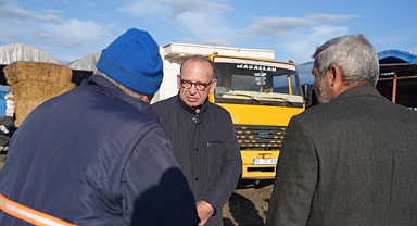 Başkan Çetin Akın Taşkının İzlerini Yerinde Tespit Etti