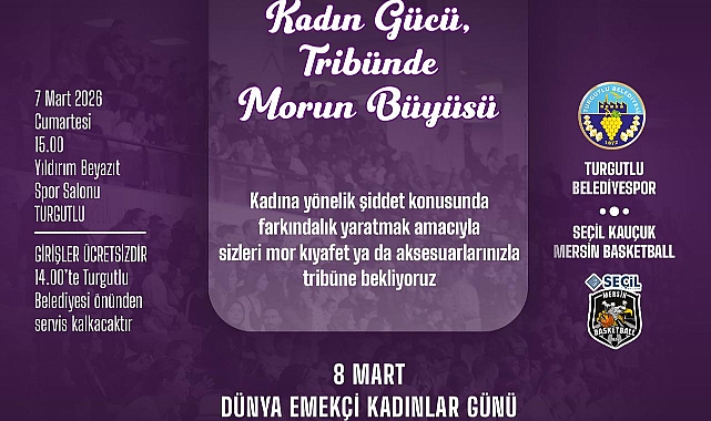 Turgutlu Belediyesi Kadın Basketbol Takımı Tribünleri Mor Renge Boyamaya Hazırlanıyor